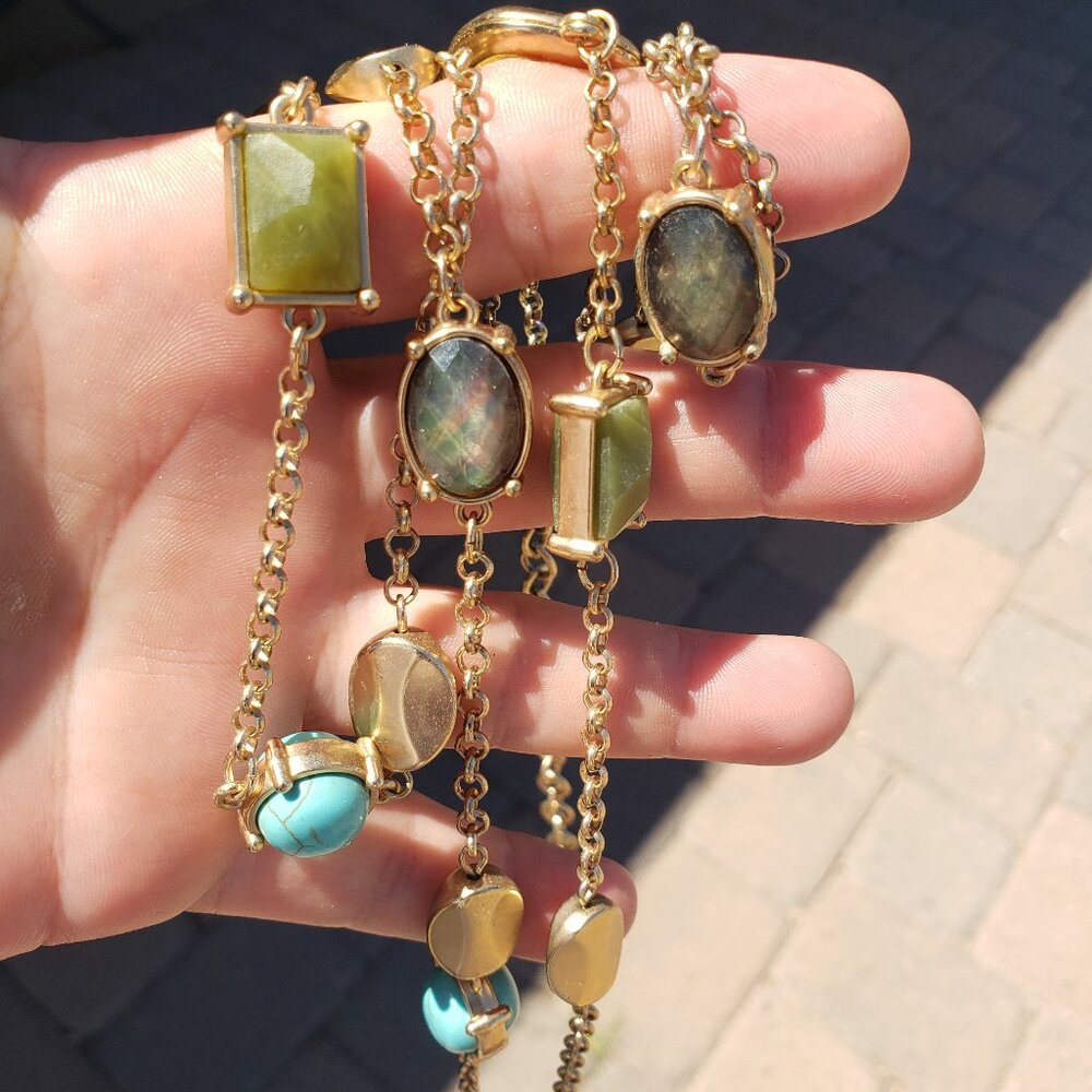 Chico's Art Deco Style Long Necklace. - Picture 2 of 6